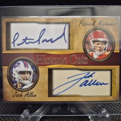 Patrick Mahomes/ Josh Allen Historic Cuts Card  2022