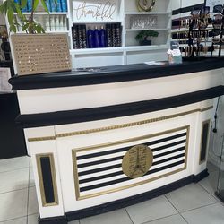 Funiture wooden front desk —mueble de recepción