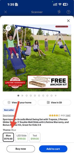 Arcadia Metal Swing Set