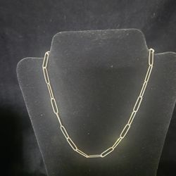 925 STERLING SILVER 18" PAPERCLIP NECKLACE