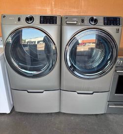 GE front load washer and dryer set