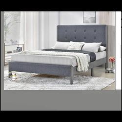 Queen Bed ( Mattress Not Include)