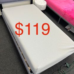 Twin Gel Memory Foam Mattress New In Box - While Supplies Last 