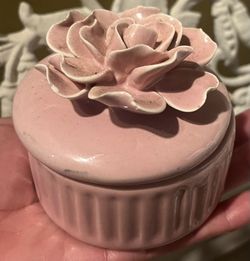 Pink Cerámic Trinket Box 
