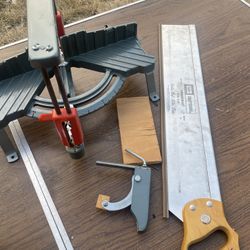 Vintage Craftsman Miter Box & Back Saw + Hacksaw Bundle - $60