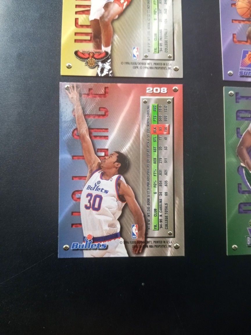 ROOKIE CARDS : Alan Henderson, Michael Finley, Rasheed Wallace And Shawn Respert