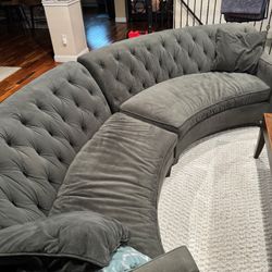 Z Gallerie Circa 2-Piece Curved Sectional