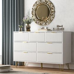 White Fluted Dresser 