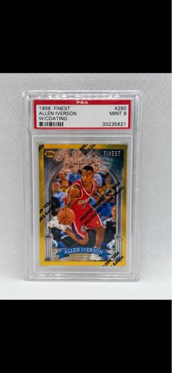 Allen Iverson  1996 Topps Finest #280 PSA Mint 9