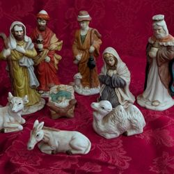 Nativity Set - Hand Painted 10 Pc