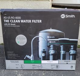 A.O Smith Clean Water Filter with RO Boost Brushed Nickel Faucet