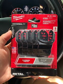 Milwaukee 1-3/8 in. Carbide Universal Fit Extreme Metal Cutting Multi-Tool Oscillating Blade (5-Pack)