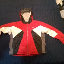 Vintage FILA Color Block Windbreaker Jacket. Full Zip Front And A Hood And Elasticized Cuffs. Men's Size Large.