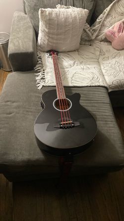 Acoustic Bass YMC Red Strings And Black Wool