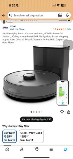 Brand New A6 Pro Robot Vacuum & Mop