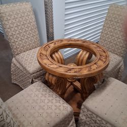 Dining Set 4-Person With Glass Top