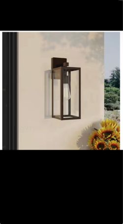 Hukoro Martin 17.5 in. 1-Light Bronze Hardwired Outdoor Wall Lantern Sconce