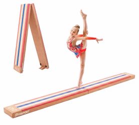 Balance Beam Solid Wood Foldable Gymnastics Beam for Kids Adult 8ft