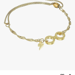 Alex an Ani Harry Potter gold pull bracelet with glassed and lightning bolt
