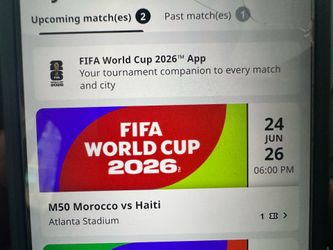 FWC Morocco vs. Haiti - Section 323/ Row 22/ Seat 20