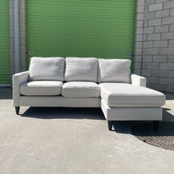 *Free Delivery* Gray Sectional Couch Sofa w/ Reversible Chaise