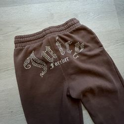 Juicy Couture Forever 21 Brown Jogger Sweatpants Rhinestone Sweats