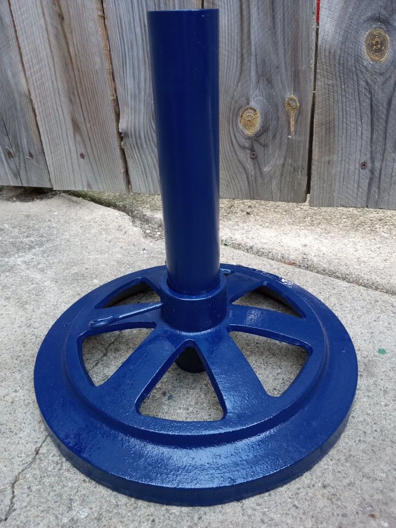 Mini Navy Blue Cast Iron Umbrella Stand