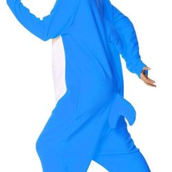 Markest Onesie Unisex Adult Pajamas Animal Blue Shark Cosplay Costume Sleepwear