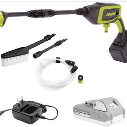 Sun Joe 24V-PP350-LTE 24-Volt IONMAX Power Cleaner Kit, W/ 2.0-Ah Battery + Charger, Water Siphon Hose, Utility Brush, and more, Portable Cleaning On-