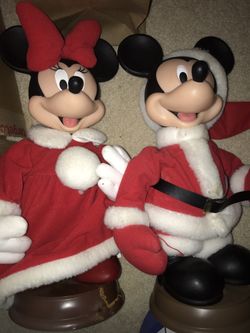 Christmas Santa mickey and Minnie decoration