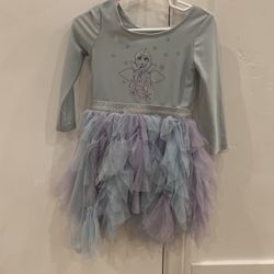 Girls 2t Disney Frozen Elsa Dress Tutu Built In Leotard