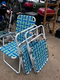 Folding Lawn Chairs Set of 2