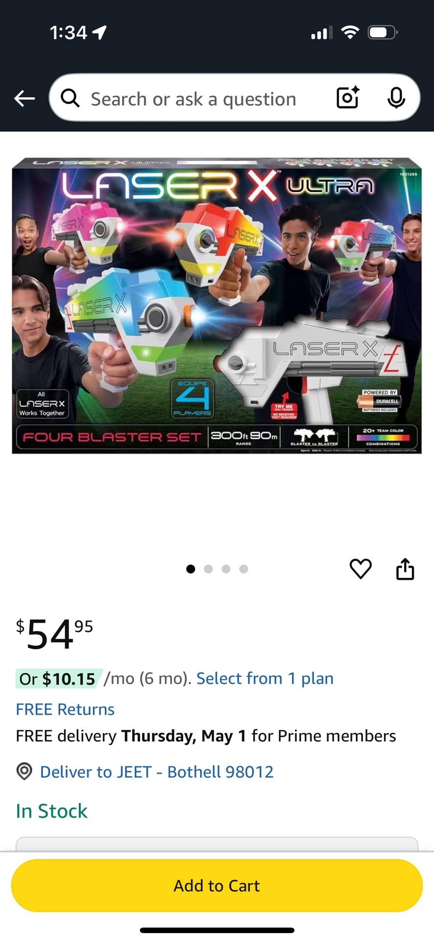 LaserX Revolution Game Set For 4