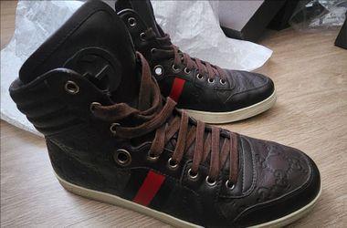 Men's Gucci high top leather sneakers