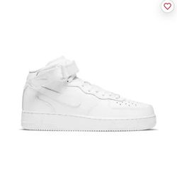 MENS NIKE AIR FORCE 1 MID ‘WHITE’ SHOES