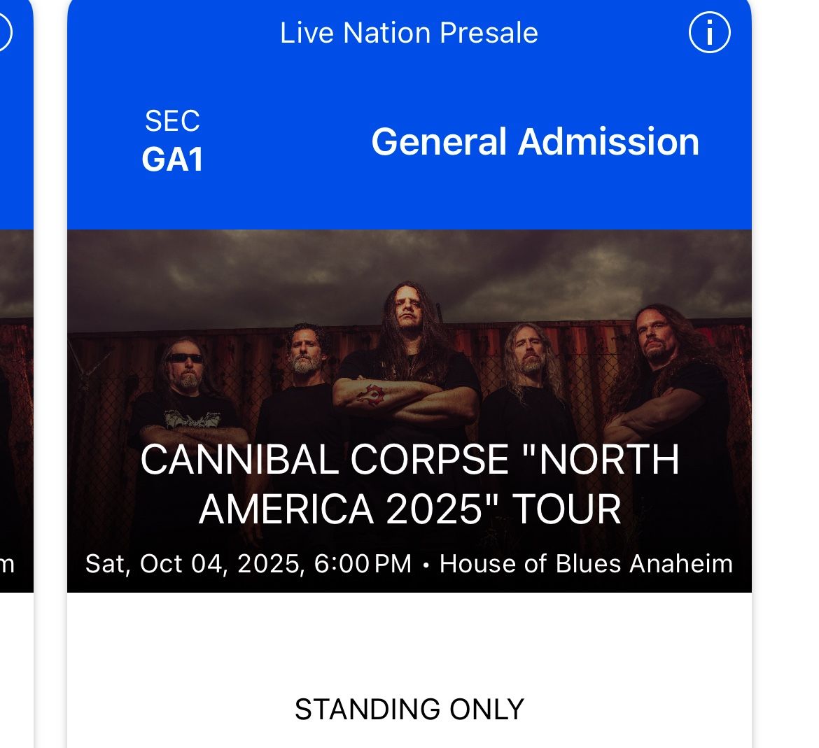 Tickets Cannibal Corpse LA