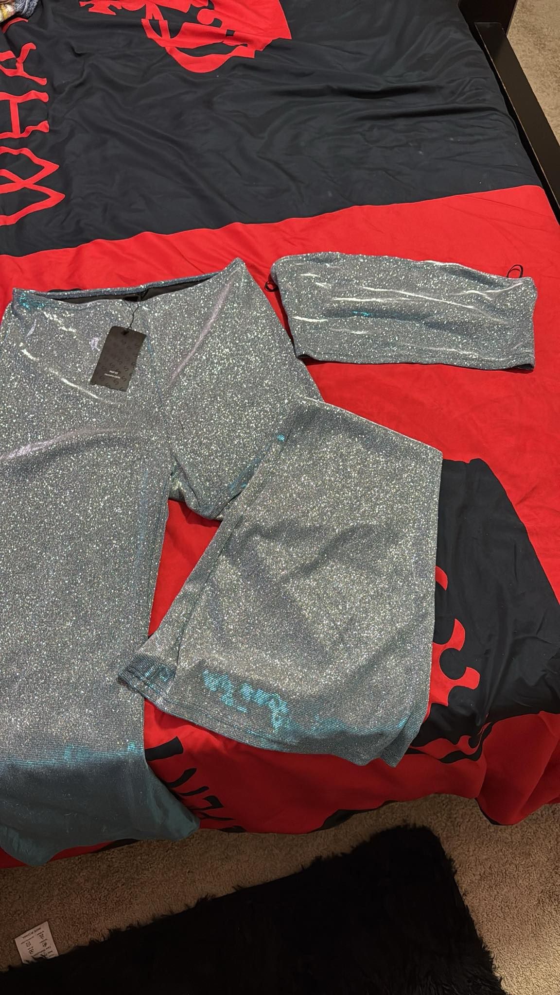 2 Piece Bell Bottom Glitter Set