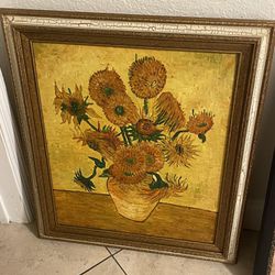Painting In Frame, Sunflowers