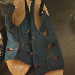 Blue Heel Shoes