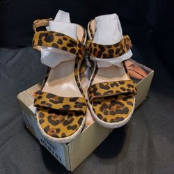 Size 10 Leopard Wedges