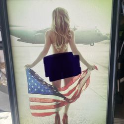 American Flag framed Art Print 