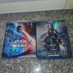 2 STAR WARS DVD'S BLUE RAY MOVIES
