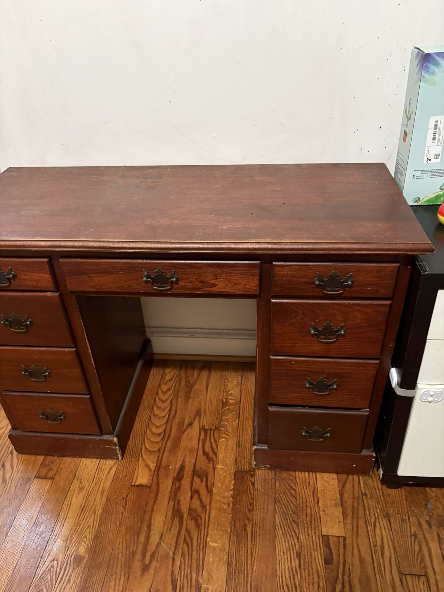 Solid wood desk