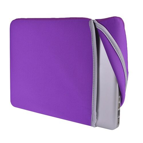 SlickBlue Neoprene Sleeve for 13" MacBook / MacBook Pro / MacBook Air & Windows PCs (Purple/Gray)