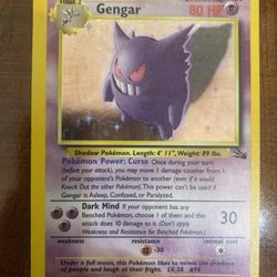 Pokemon Gengar 5/62 Fossil Holo Rare Unlimited OC ERROR! NM 👻