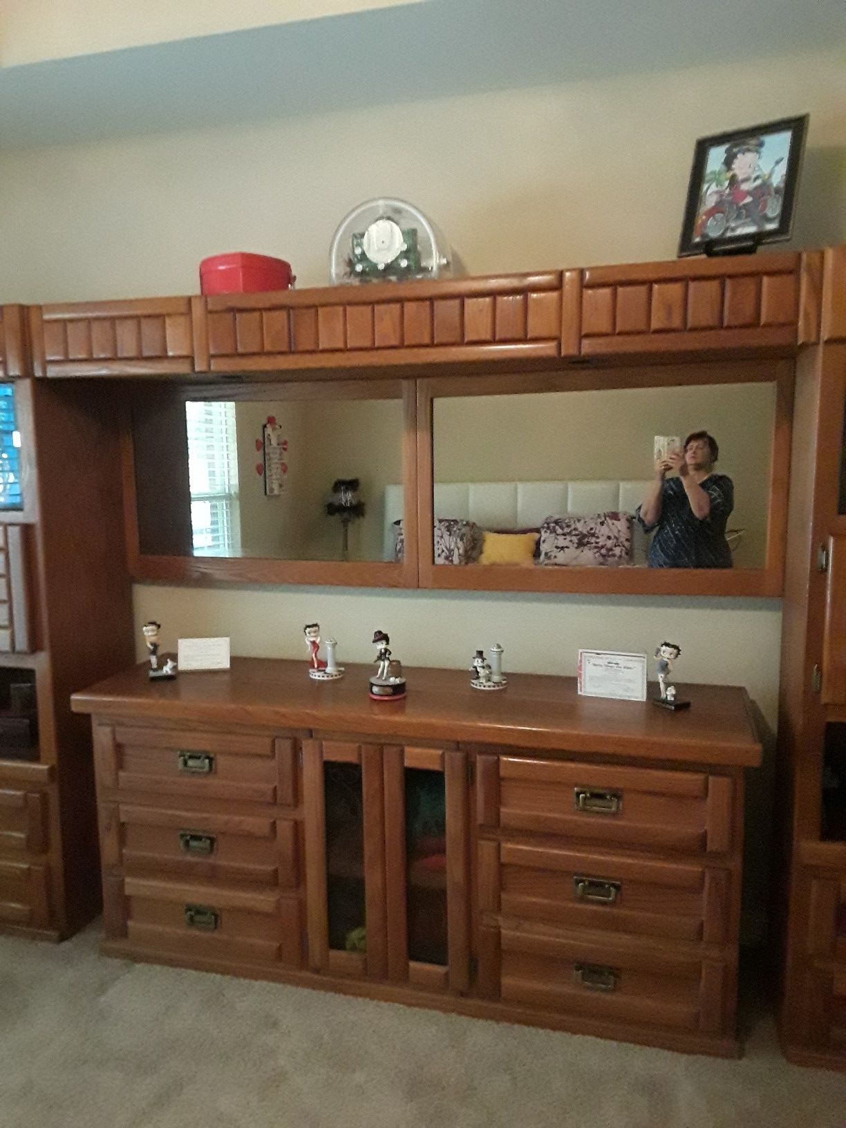 Rustic Solid Oak Wall Bed