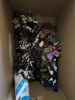 Box of Action Figures