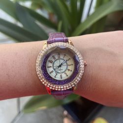 Purple Watch with Rhinestones