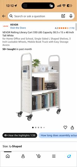 Bookshelf on wheels