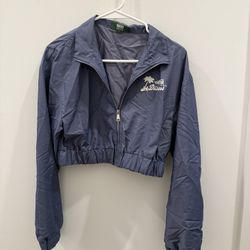 Blue Cropped Jacket
